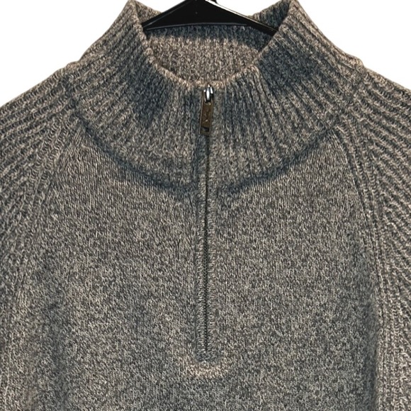 Rodd & Gunn 1/4 Zip Pullover Lambswool Large Sweater Men's Gray Italian Yarn - Picture 1 of 5